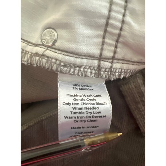 Talbots Corduroy Straight Leg Pants Curvy Fit Size 12 Gray Stretch Classic Style - Picture 9 of 15